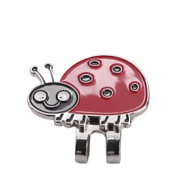 Durable Stainless Steel Golf Hat Cap Clip with Magnetic Ball Marker Accessory Ladybug