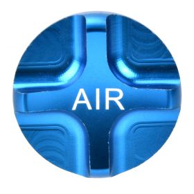 Aluminium Alloy Bicycle Suspension Fork Front Fork Airtight Valve Cover Bike Accessory(blue)