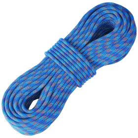 VEVOR 10.2mm Dynamic Climbing Rope, 60M(197ft) Outdoor Rock Climbing Rope 25KN Breaking Tension, Fiber Rope with Steel Snap Hooks for Escape