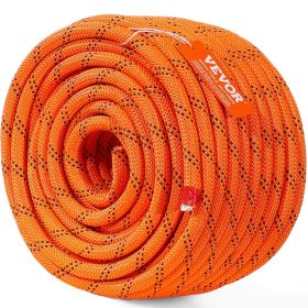 VEVOR Double Braided Polyester Rope, 1/2 in x 120 ft, 48 Strands, 8000 LBS Breaking Strength Outdoor Climbing Rope