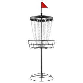 VEVOR Disc Golf Basket, 24-Chains Portable Disc Golf Target Hole, Heavy Duty Steel Practice Disc Golf Course Basket