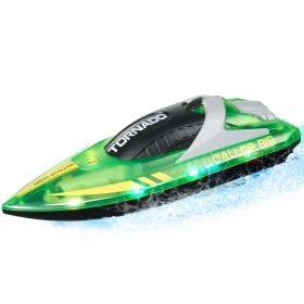 VEVOR RC Boat 2.4 GHz Remote Control Racing Boat 12 km/h Kids Adults Gift Green