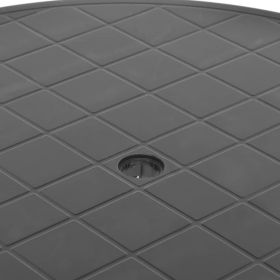 vidaXL Garden Table Anthracite 89 cm Plastic (Option: as picture)
