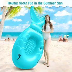 Pvc Inflatable Mermaid Float (Color: Blue)