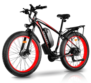 Ebike,1000W Motor,48V13Ah Battery,26 Inches,Maximum Speed 45KM (Color: Red)